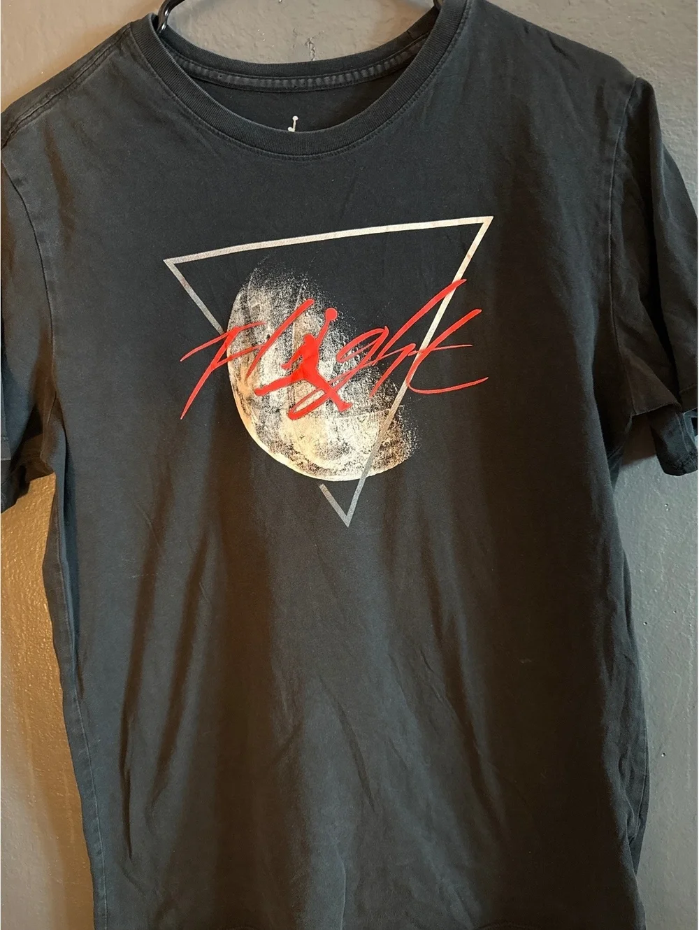 Jordan Flight Graphic T-Shirt Medium Black Cotton